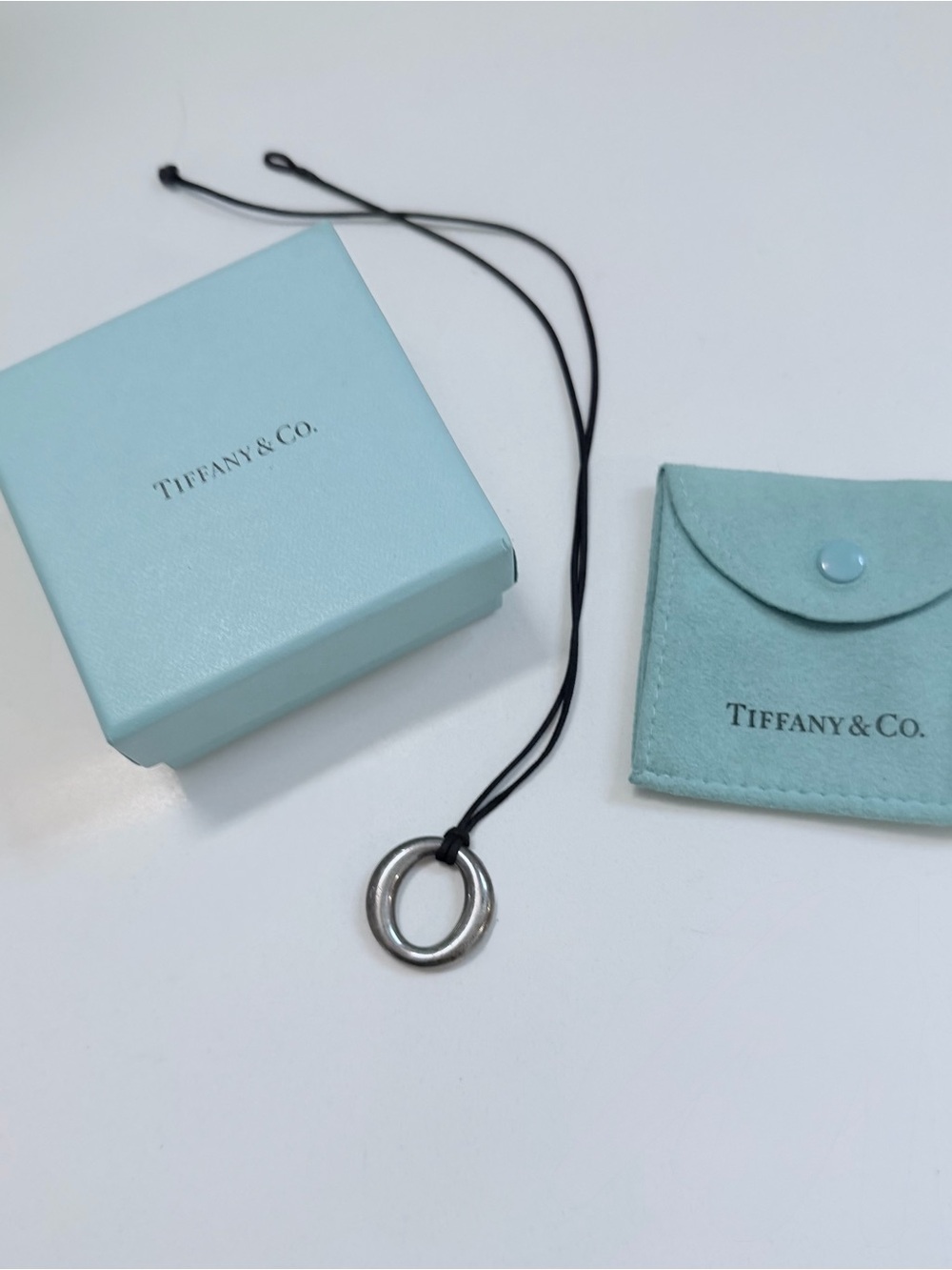 Vintage Tiffany & Co. Elsa Peretti Sevillana Pendant on Black Cord